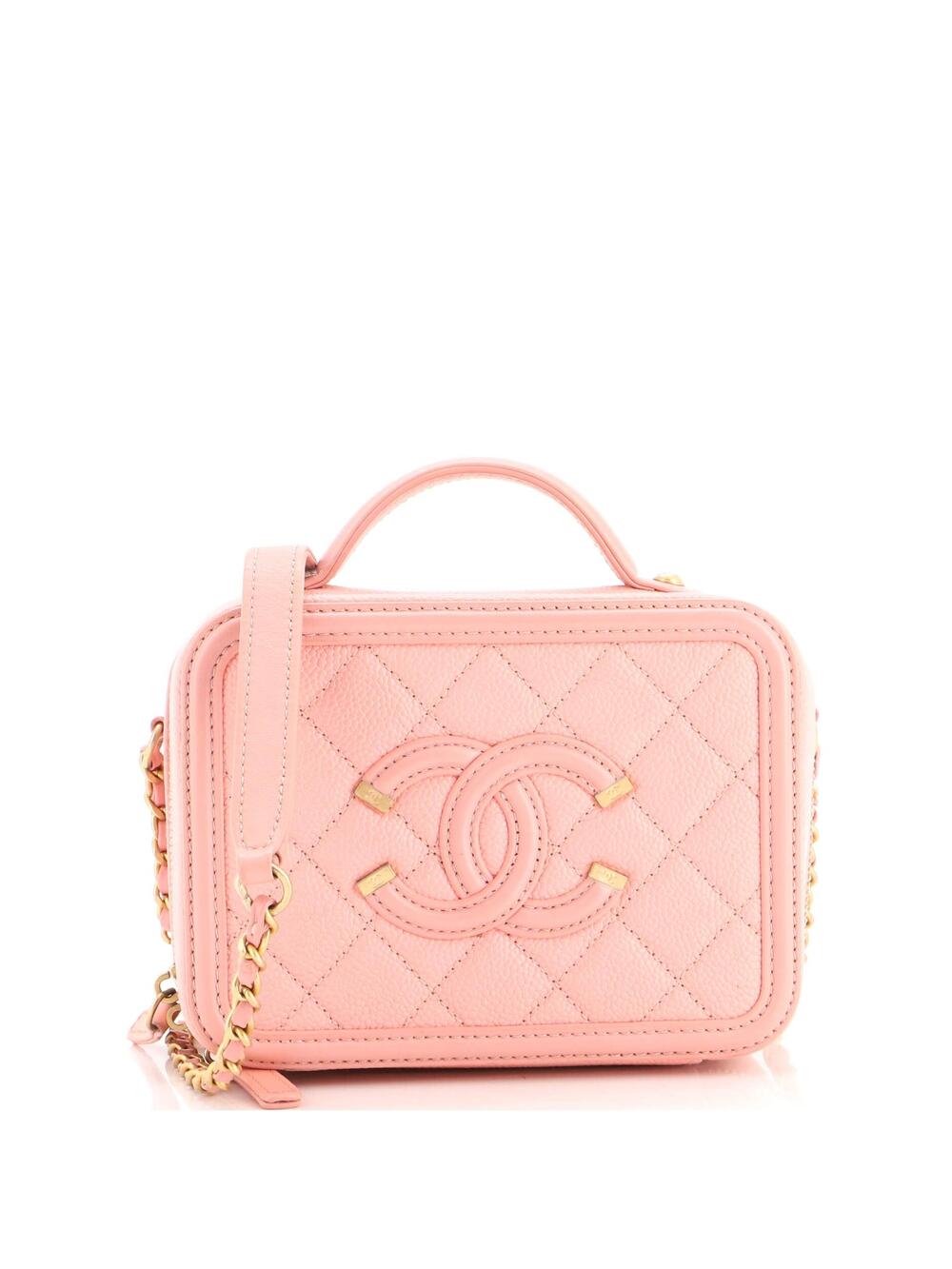 Chanel Filigree Vanity Case Quilted #324265C24B